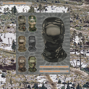 Balaclava de haute qualité avec motif camouflage coloré en stock, protection intégrale du visage pour les sports de plein air, la pêche et les voyages - Product Image 3