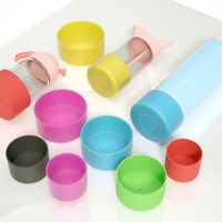 Mise à niveau anti-dérapant fond silicone botte manchon couverture pare-chocs pour bouteilles d'eau potable directe pour l'eau bouillante pour le camping
