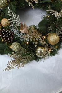 New Arrival Customized Christmas Ball Ornament <b>Wreath</b> Home Hanging <b>Artificial</b> <b>Wreath</b> with Pinecorn - Product Image 4