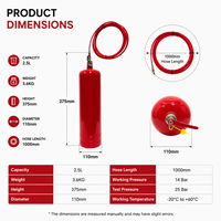 Extincteur portable de 6 kg, type CO2, pour salle de serveur industrielle