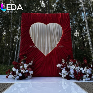 LEDA Customized Heart Shape Cloth Display <b>Stand</b> Wedding <b>Backdrop</b> Wedding Props Heart <b>Backdrop</b> <b>Stand</b> Fabric Heart Wrapped Frame - Product Image 5