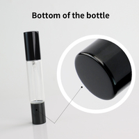 Eric Bouteille à bille de pulvérisation à double tête transparente de haute qualité Bouteille cosmétique échantillon de parfum en verre de 10ml Bouteille vide sous-emballée