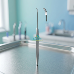 Couteau à faucille manuel chirurgical en acier inoxydable, à double tranchant arrondi, 19 cm, instrument de classe I - Product Image 3