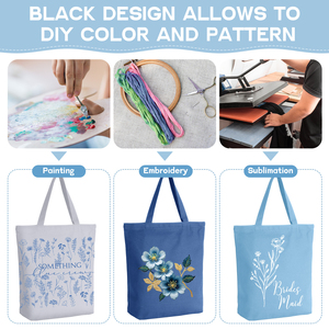 Custom Logo Extra <b>Large</b> Canvas Tote <b>Bag</b> Heavy Duty Reusable Cotton Shopping <b>Beach</b> Grocery Carryall <b>Bag</b> with Wide Bottom - Product Image 4