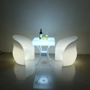 LED Glowing Sofa Elegant Style Bar Furniture Chair Decor With 16 Color Change Nightclub Dance Floor Lighting Sofa