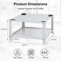 Étagère de rangement sur pied en fer universelle robuste moderne de 700 lb pour salle de bain, appartement, machine à laver