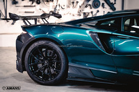 AMANS MCLAREN ARTURA Kit Aileron Arrière Double Pont en Fibre de Carbone Sec Sergé 3K Brillant avec Finition Polie