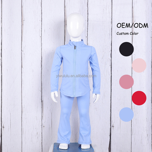 Tanzkleidung für Mädchen Yoga-Schlaghose und Jacke 2-teiliges Yoga-Set Fitness-Oberteil Sportanzug Yoga-Workout-Set für Kinder - Product Image 2