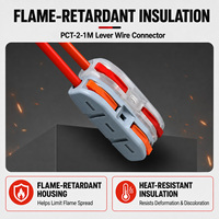 Connecteur de raccordement de fils en ligne empilable 1 entrée 1 sortie à levier 250V 32A pour câblage d'armoire électrique