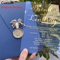 Carte d'Invitation de Mariage en Acrylique Transparent Haute Qualité A5 Personnalisée, Élégantes Créations en Plastique pour Fêtes, Invitations Claires