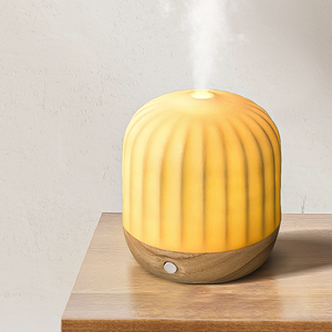 Humidificador ultrasónico inteligente de 200 ml, difusor de vapor frío, luz nocturna, para uso doméstico y en el coche, aroma de aceites esenciales, cerámica. - Product Image 3