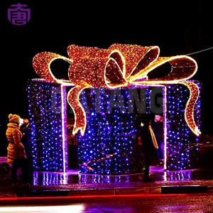 Lumières décoratives LED 3D en forme de boîte cadeau, étanches IP65 pour l'extérieur, pour Noël, les festivals et les célébrations. - Product Image 3