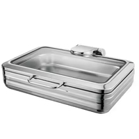 Matériel de restauration : Réchauds alimentaires, Ensemble de présentation rectangulaire pour buffet, Plat de maintien au chaud pour mariage