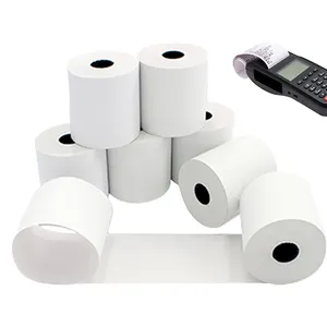 Rollo de papel térmico de impresión, papel de caja registradora, blanco o colorido, de 57mm, 80mm, venta de fábrica