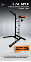Support d'entraînement complet de boxe Wolon Steel à base en forme de K