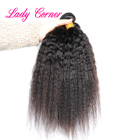Nouvelle Arrivée - Lots de Tissages de Cheveux Humains Remy Kinky Straight Coarse, Cheveux Vierges Brésiliens Non Traités, Extensions à Double Trame Faite à la Machine