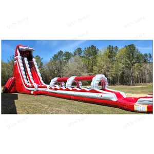 27 फुट लंबा तरल मेग्मा स्लाइड संगमरमर लाल और ग्रे के लिए पूल के साथ Inflatable पानी स्लाइड पर्ची N स्लाइड बच्चों
