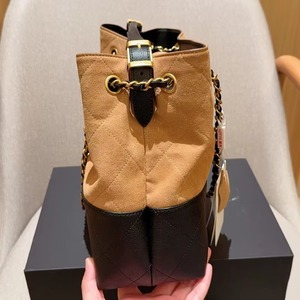 Bolso Tote Acolchado de Lujo Inspirado en Diseñadores, Bolso de Hombro de Lona y Cuero Bicolor con Cadena para Mujer, Venta al por Mayor - Product Image 3