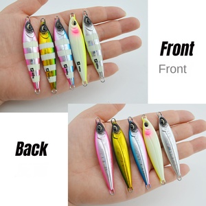 Leurre de pêche en métal CNC, type jig, phosphorescent, pour jigging lent, avec 4 hameçons, pour la pêche en mer, matériel de sport et de divertissement - Product Image 1