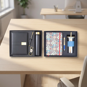 Coffret Cadeau d'Affaires en Cuir PU Gaufré Très Demandé – Stylo Personnalisé, Porte-clés, Porte-cartes – Cadeau Promotionnel Liviya pour Noël et Remise de Diplôme - Product Image 4