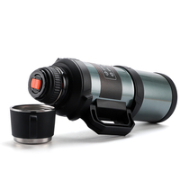 Bouteille d'eau isotherme en acier inoxydable à double paroi de grande capacité 4L, thermos pour la pêche, le camping et les voyages