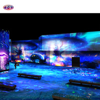 Système de projection immersive 3D avec support technique à distance, équipement d'affichage holographique mural et au sol pour musée d'art