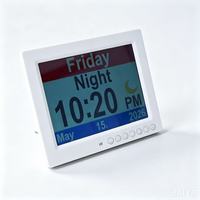 Reloj Digital Electrónico Personalizable de 8 Pulgadas con Nueva Versión de Voz, Reproducción de Audio MP3, Marco de Plástico ABS, Personalizable con MP4 AVI