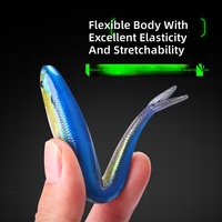 Appât Vivant Poisson Volant à Fourche Ouverte en PVC Sans Hameçons Conception Flexible Flottant 12cm 11g