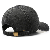 Nouvelle arrivée : Casquette de baseball en denim vintage délavé à 6 panneaux avec broderie 3D style streetwear