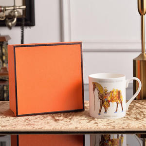 Vente en gros d'usine, ensemble de thé de l'après-midi moderne et luxueux, tasse à café en céramique et soucoupe avec boîte cadeau - Product Image 4