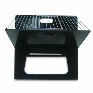 Convenient BBQ Grill X-Shaped Big Size of Notebook Portable Charcoal Barbecue Grill with Carry Bag