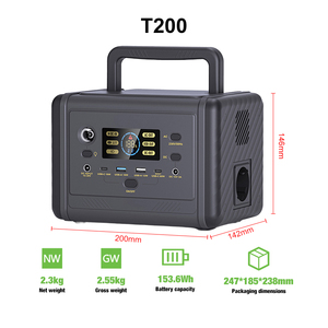 Sale <b>Mini</b> 200W 153.6Wh Portable Power Station Outdoor Home Backup <b>Solar</b> Lithium Ion Battery MPPT Modified Sine Wave - Product Image 2