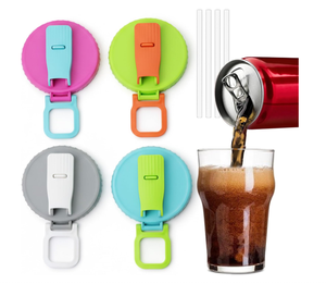 Tapas de Silicona para Latas de Refresco de Diseño Moderno, Reutilizables, Mantienen la Carbonatación, a Prueba de Fugas, Libres de BPA, 2.13 Pulgadas, Estándar para Refrescos, Cerveza y Bebidas Energéticas - Product Image 1