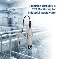 Sensor Turbiditas TSS MLSS Online JOSA, Pembersihan Otomatis, Pemantapan Inframerah, 0-4000 NTU, IP68, RS485 untuk Air Limbah