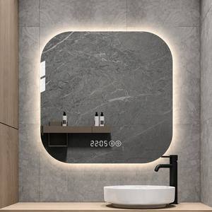 Miroir <span class=keywords><strong>LED</strong></span> intelligent sans cadre CF Square, fonctionnalités personnalisables en option, taille personnalisée 50-100 cm, miroir mural pour salle de bain <span class=keywords><strong>avec</strong></span> éclairage - Product Image 1
