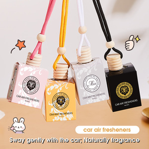 High-End Glass Eco-friendly Car Aromatherapy Pendants Essential Oil <strong>Hangers</strong> Perfume Car <strong>Hangers</strong> <strong>Promotional</strong> Car Lanyards - Product Image 3
