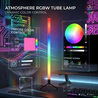 Lampada da Terra RGB Intelligente con Controllo Vocale tramite APP, Sincronizzazione Musicale, Luce LED Moderna ad Angolo per Sala Giochi e Soggiorno
