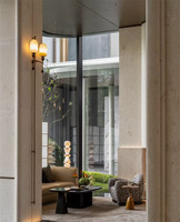 Applique murale de luxe en albâtre avec abat-jour capsule en laiton brossé, double éclairage LED chaud, pour hôtel, villa, salon, chambre, entrée, décoration artistique
