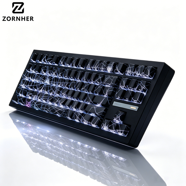 ZH870 Keyboard Wireless PBT Mechanical Keyboard Tri-mode Gaming Keyboard Hot Swappable DIY Keyboards for PC Desktop