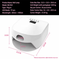 Séchoir à ongles 2-en-1 économique à polymérisation rapide UV LED avec base amovible pour le durcissement du gel d'un seul doigt ou de toute la main