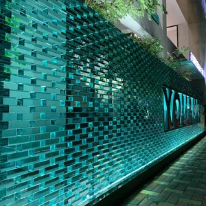 Gạch kính khối hình chữ nhật trong suốt, màu xanh tự nhiên, kiểu tinh thể băng, chất liệu chắc chắn, xuất xứ nhà máy LZX, dùng cho phòng khách - Product Image 4