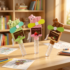 Juguete de Burbujas de Chocolate de Plástico, Ventilador de Burbujas Giratorio Impulsado por el Viento para Niños de 5 a 7 Años, Recuerdo de Fiesta - Product Image 5