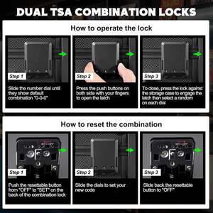 Caja de Medicamentos Portátil, Ecológica y Duradera, con Cerradura de Combinación, 14.2x9.8x4.5 Pulgadas, Estuche de Almacenamiento de Medicamentos <span class=keywords><strong>Seguro</strong></span> para Primeros Auxilios - Product Image 4