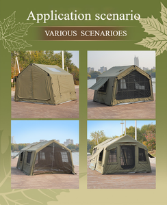 Nhà Máy Bán buôn siêu lớn không gian 8 + 8 không khí <span class=keywords><strong>Inflatable</strong></span> Lều gia đình cắm trại không thấm nước vải cotton di động nhanh chóng thiết lập - Product Image 4