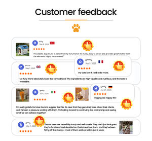 Cage pour chien d'extérieur avec plateau en plastique pliable résistant aux intempéries, écologique, facile à assembler, maison pour chien pliable pour chiens - Product Image 6