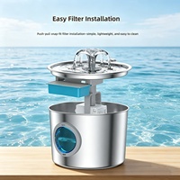 Fontaine à eau pour animaux de compagnie en acier inoxydable 304, vente en gros, OEM, offre spéciale pour chiens et chats