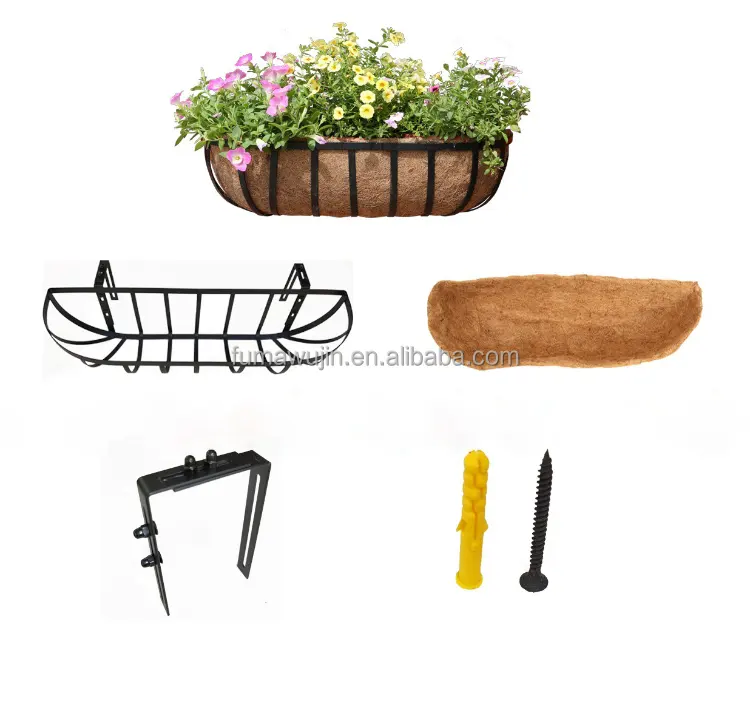 36 inch large coconut hanging basket made from China supplier wholesale plant storage wire basket for garden