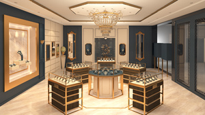 Tùy chỉnh Cửa hàng đồ trang sức thiết kế nội thất sang trọng đá cẩm thạch đồ trang sức Showcase trang sức tủ trưng bày cho cửa hàng bán lẻ - Product Image 3