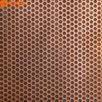 Tôle décorative perforée en cuivre haut de gamme, maille métallique perforée pour luminaires et écrans