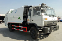 Camion compacteur à ordures Dongfeng 4X2 diesel manuel de 8 à 12 mètres cubes avec pompe et moteur en stock